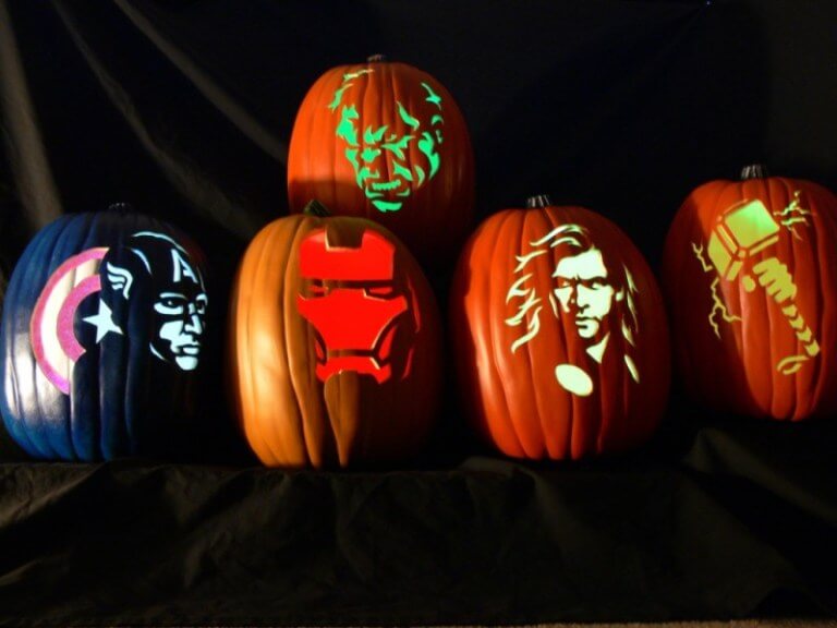 superhero pumpkins carving ideas
