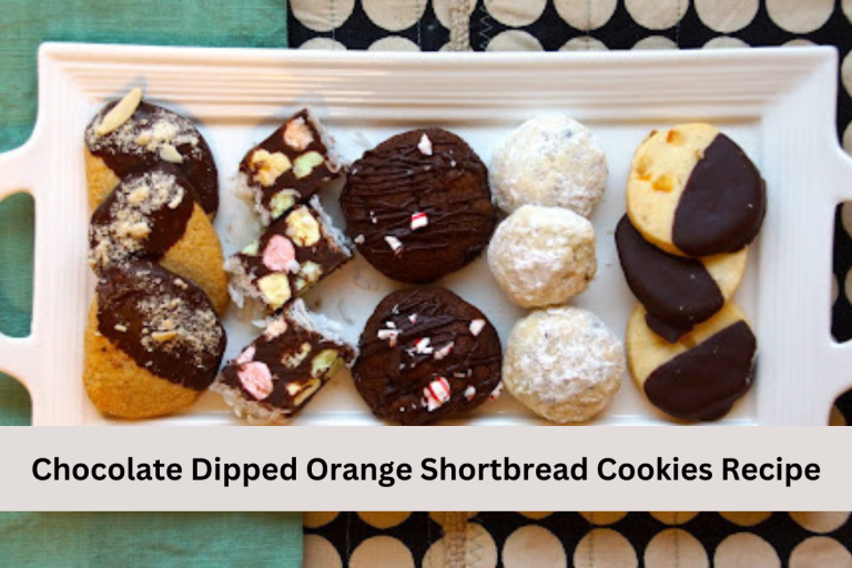 Chocolate Dipped Orange Shortbread Cookies Recipe