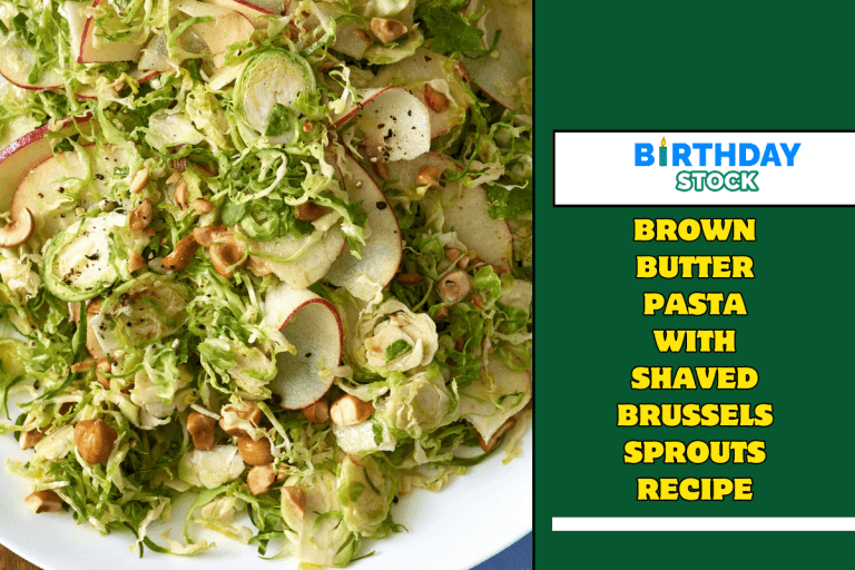 Brown Butter Pasta With Shaved Brussels Sprouts Recipe