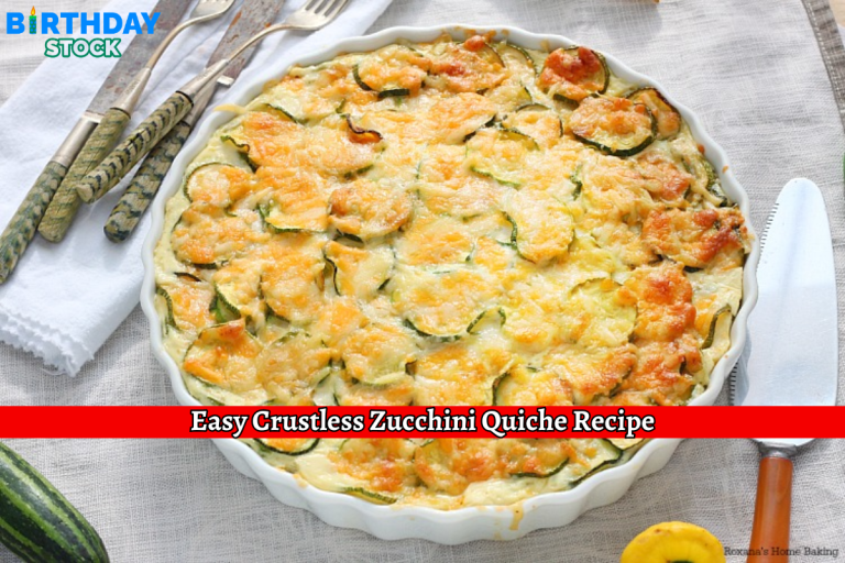 Easy Crustless Zucchini Quiche Recipe