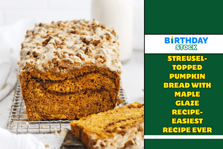 Streusel-Topped Pumpkin Bread with Maple Glaze