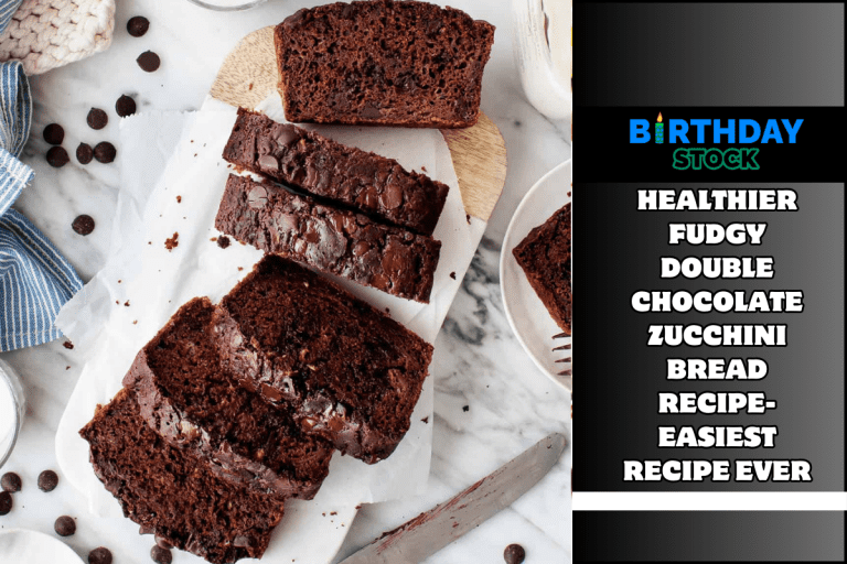 Healthier Fudgy Double Chocolate Zucchini Bread Recipe- Easiest Recipe Ever