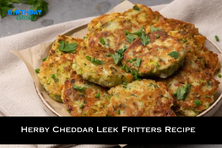 Herby Cheddar Leek Fritters Recipe