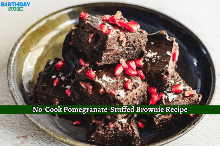 No-Cook Pomegranate-Stuffed Brownie Recipe