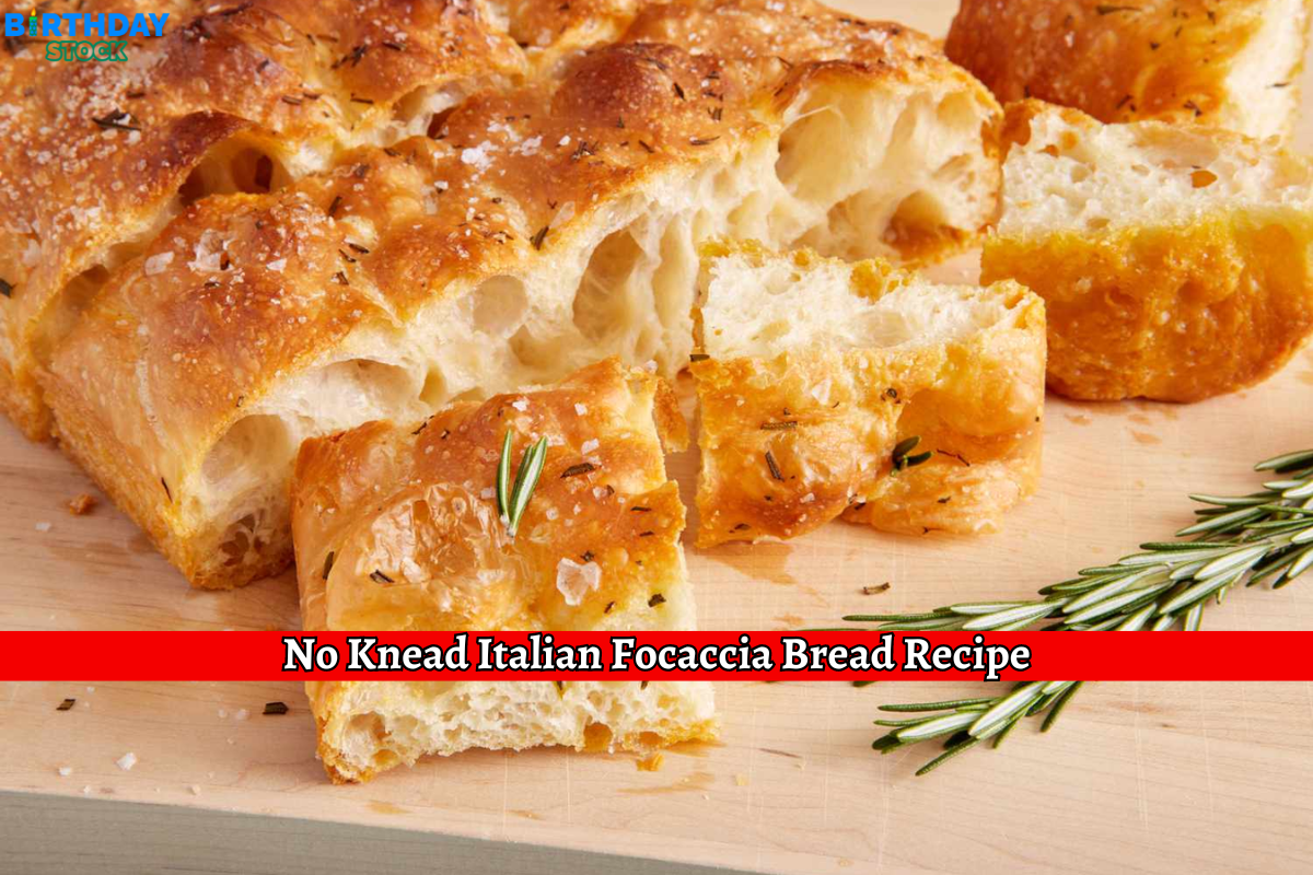 No Knead Italian Focaccia Bread Recipe