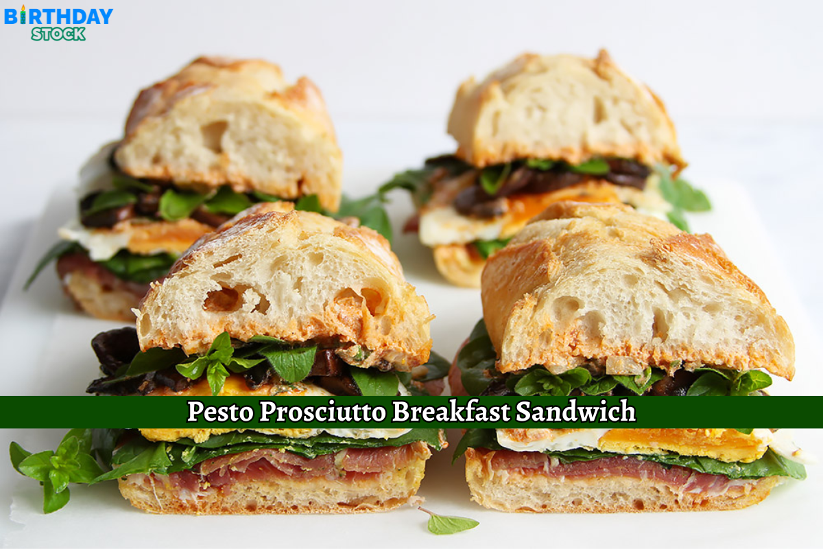 Pesto Prosciutto Breakfast Sandwich