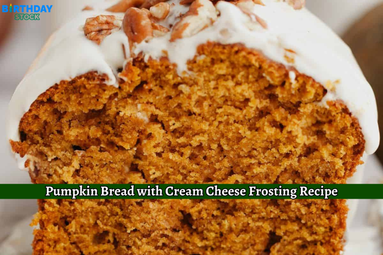 Pumpkin Bread with Cream Cheese Frosting Recipe
