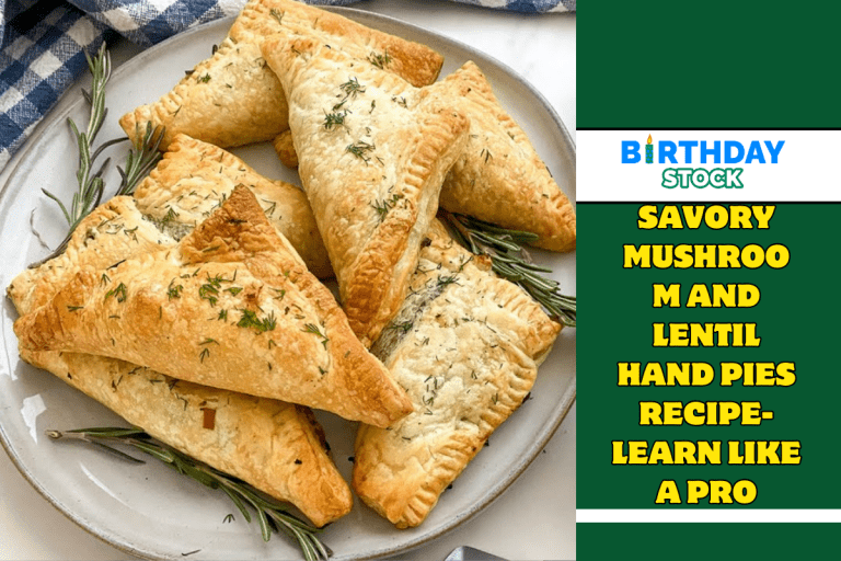 Savory Mushroom And Lentil Hand Pies Recipe- Learn Like a Pro