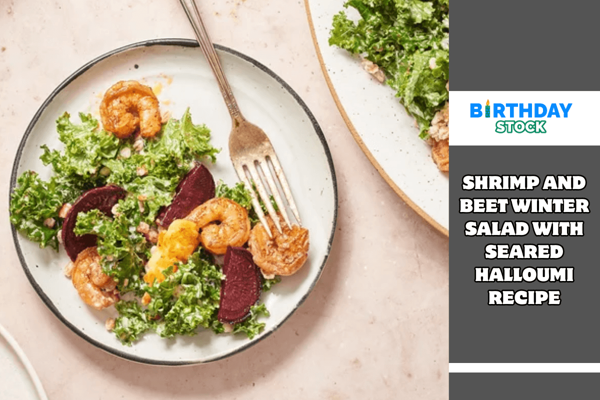 Shrimp And Beet Winter Salad With Seared Halloumi Recipe
