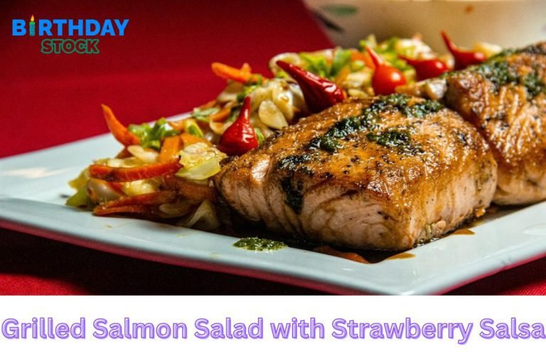 Grilled Salmon Salad with Strawberry Salsa Recipe