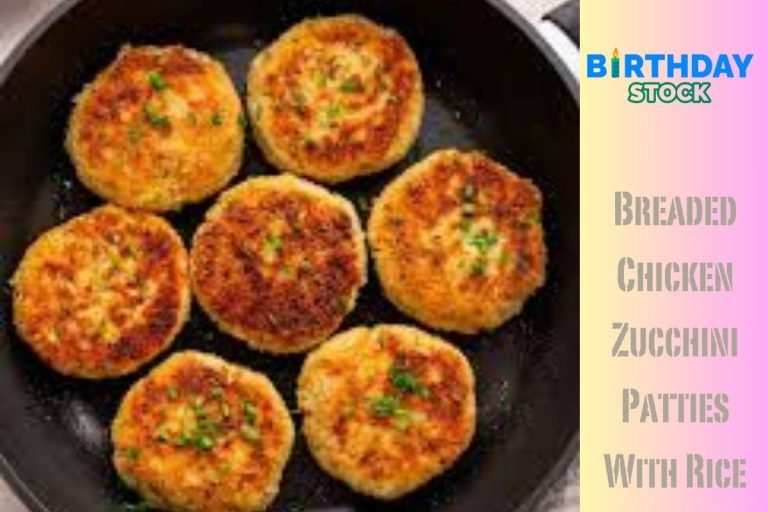 Breaded Chicken Zucchini Patties With Rice