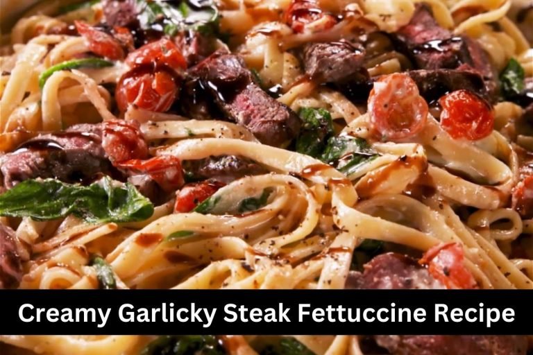 Creamy Garlicky Steak Fettuccine Recipe