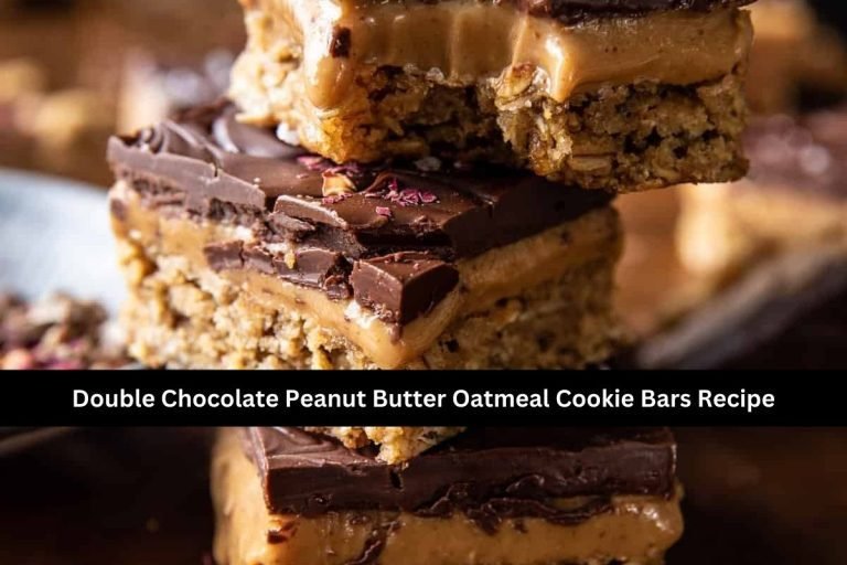 Double Chocolate Peanut Butter Oatmeal Cookie Bars Recipe