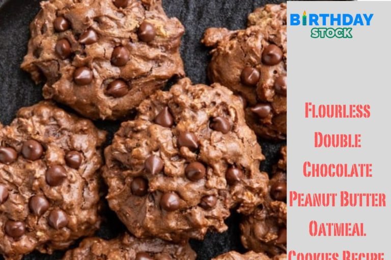Flourless Double Chocolate Peanut Butter Oatmeal Cookies Recipe