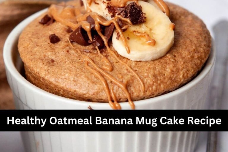 Healthy Oatmeal Banana Mug Cake Recipe