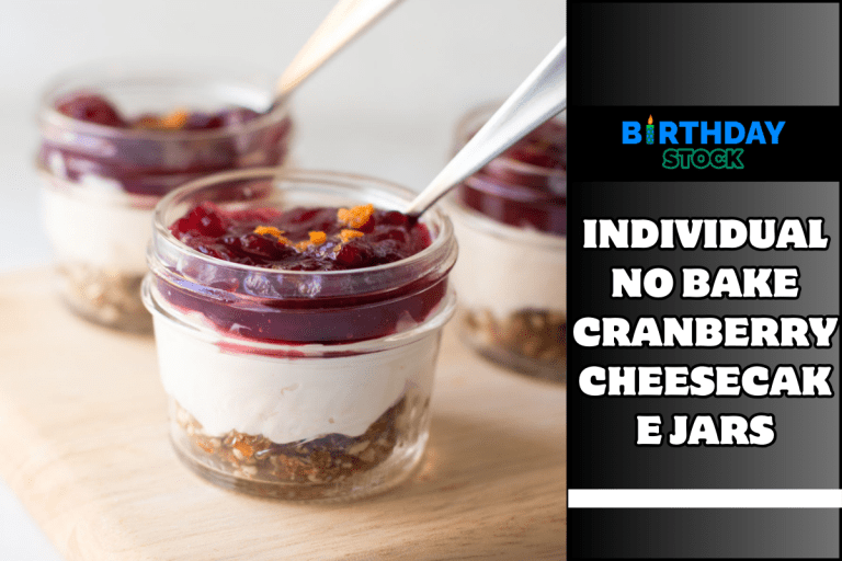 Individual No Bake Cranberry Cheesecake Jars