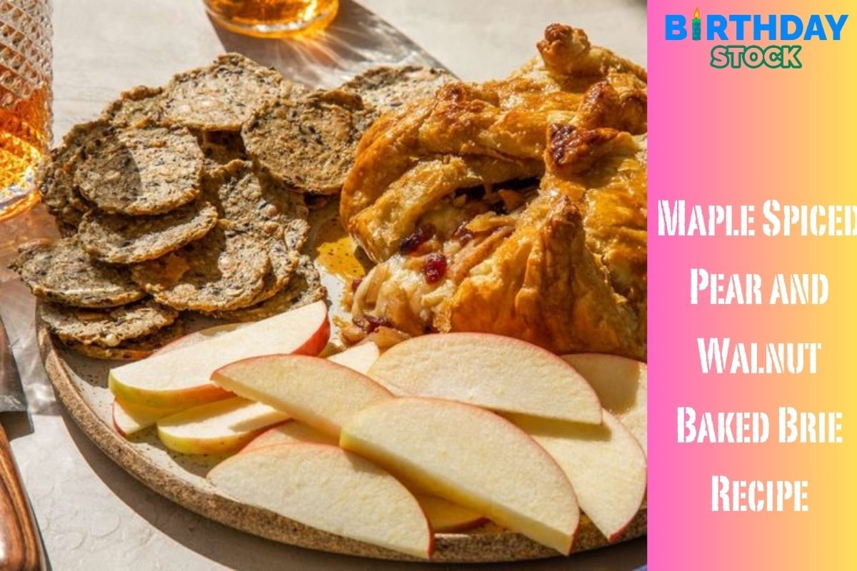 Maple Spiced Pear and Walnut Baked Brie Recipe