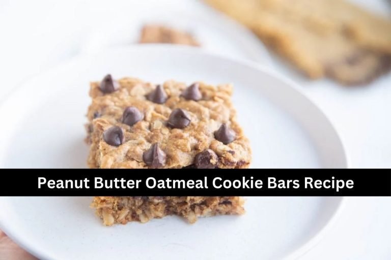 Peanut Butter Oatmeal Cookie Bars Recipe