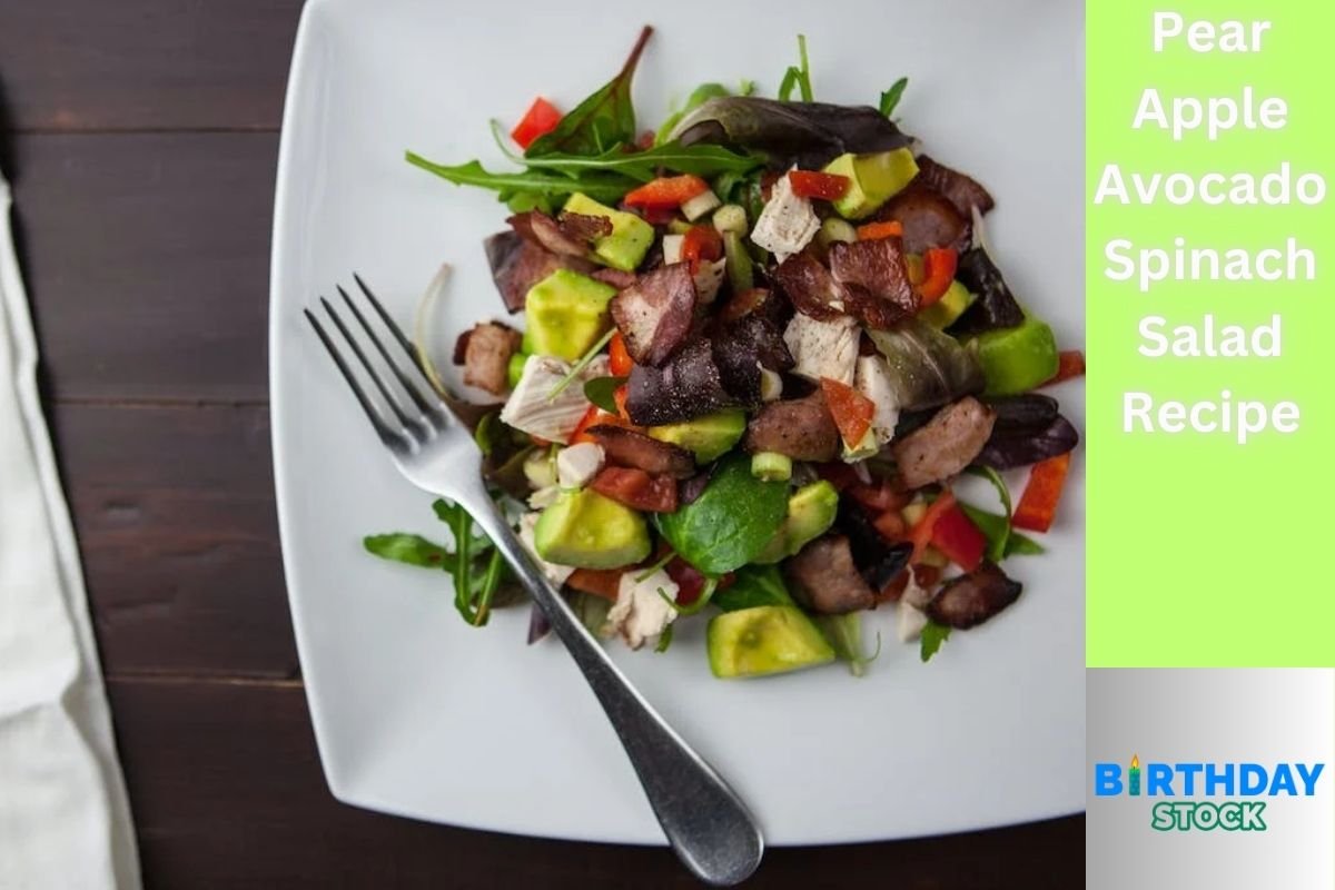 Pear Apple Avocado Spinach Salad Recipe