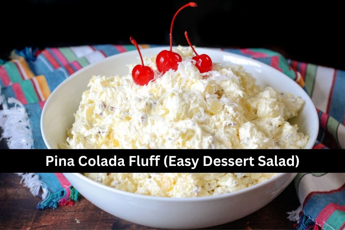 Pina Colada Fluff (Easy Dessert Salad) - Birthday Stock