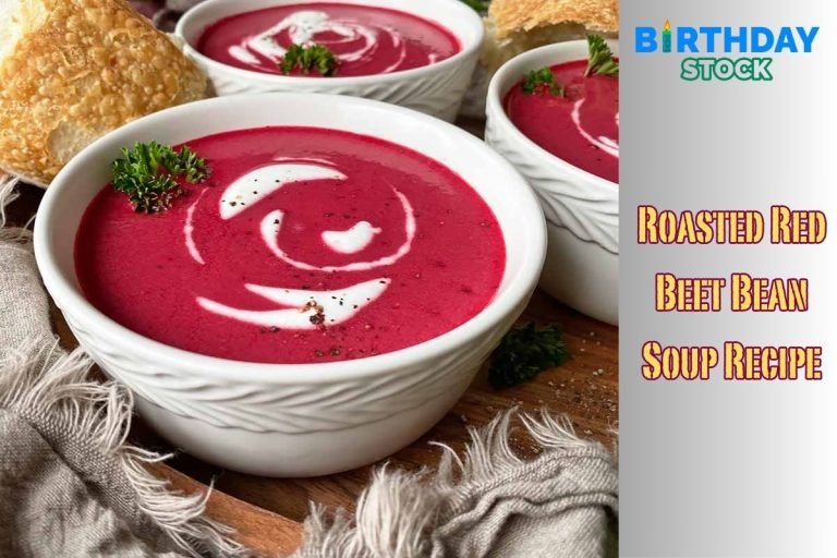 Roasted Red Beet Bean Soup Recipe