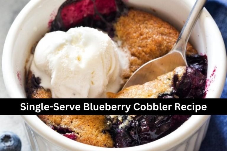 Single-Serve Blueberry Cobbler Recipe