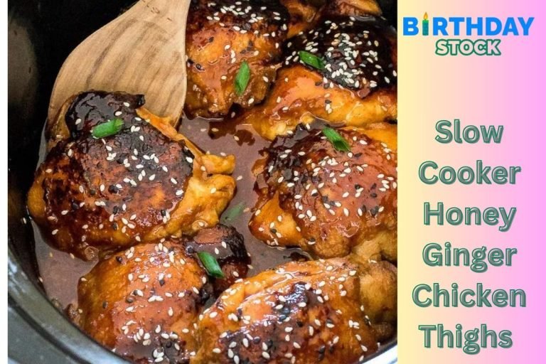 Slow Cooker Honey Ginger Chicken Thighs