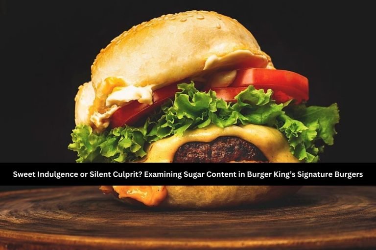 Sweet Indulgence or Silent Culprit? Examining Sugar Content in Burger King’s Signature Burgers
