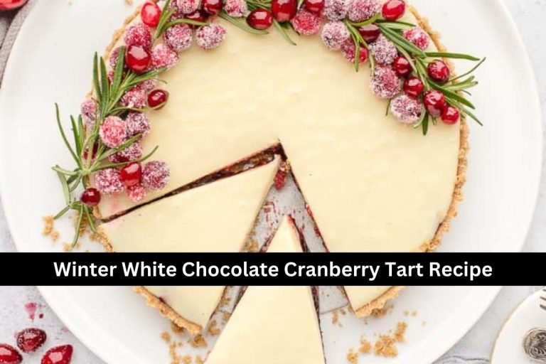 Winter White Chocolate Cranberry Tart Recipe