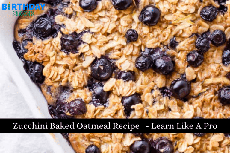 Zucchini Baked Oatmeal Recipe - Learn Like A Pro