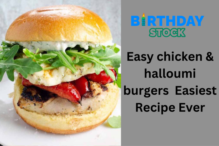 Easy chicken & halloumi burgers