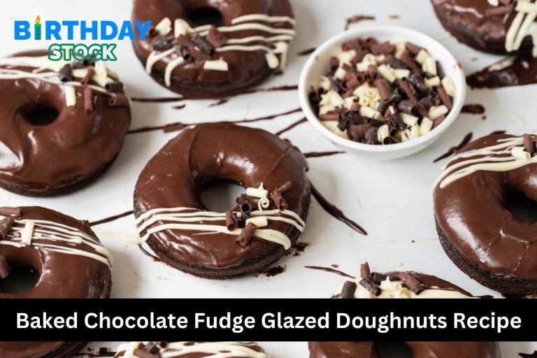 Baked Chocolate Fudge Glazed Doughnuts Recipe