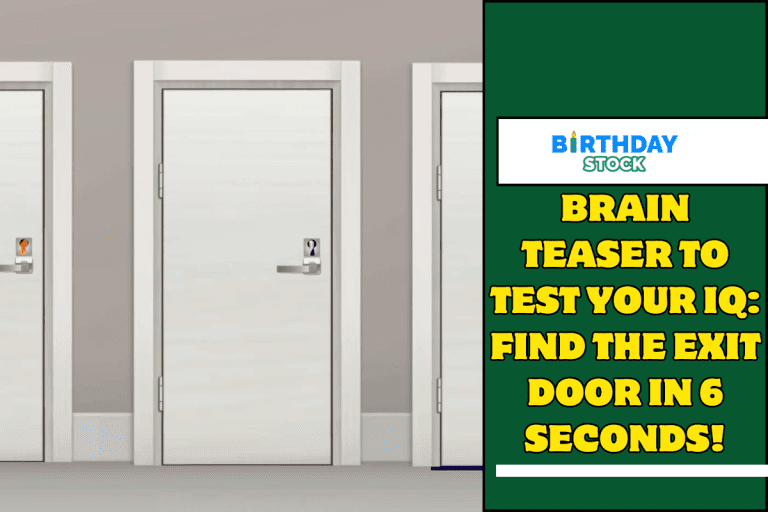Brain Teaser to Test Your IQ Find the exit door in 6 seconds!