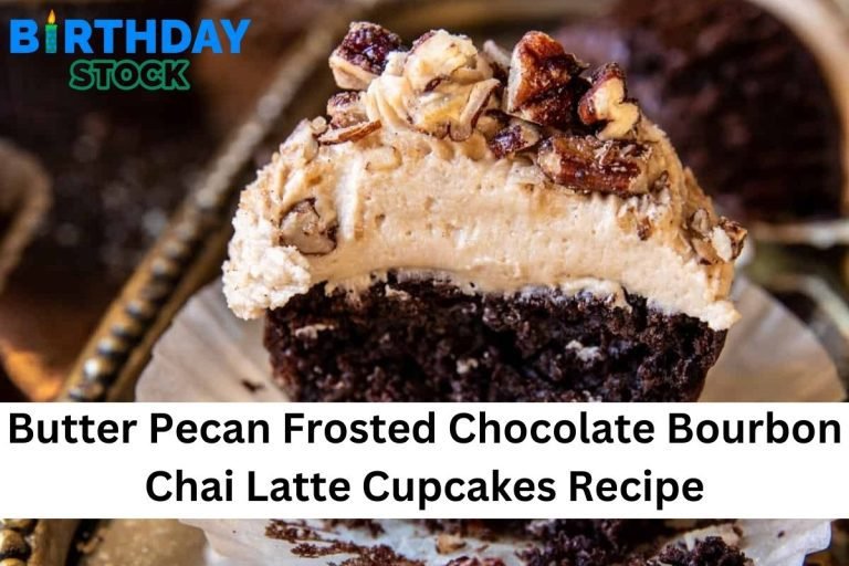 Butter Pecan Frosted Chocolate Bourbon Chai Latte Cupcakes Recipe