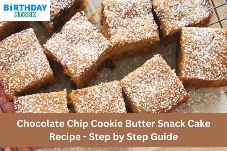Chocolate Chip Cookie Butter Snack Cake Recipe - Step by Step Guide