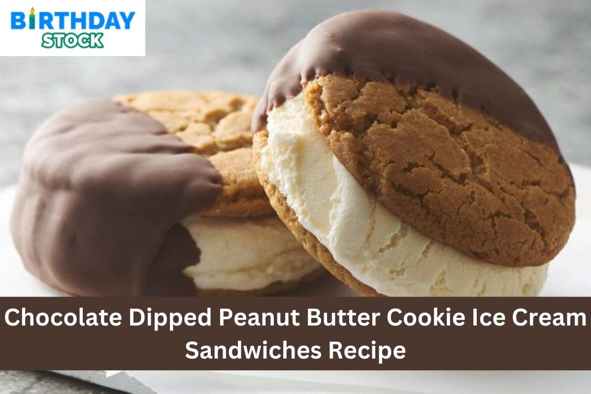 Chocolate Dipped Peanut Butter Cookie Ice Cream Sandwiches Recipe