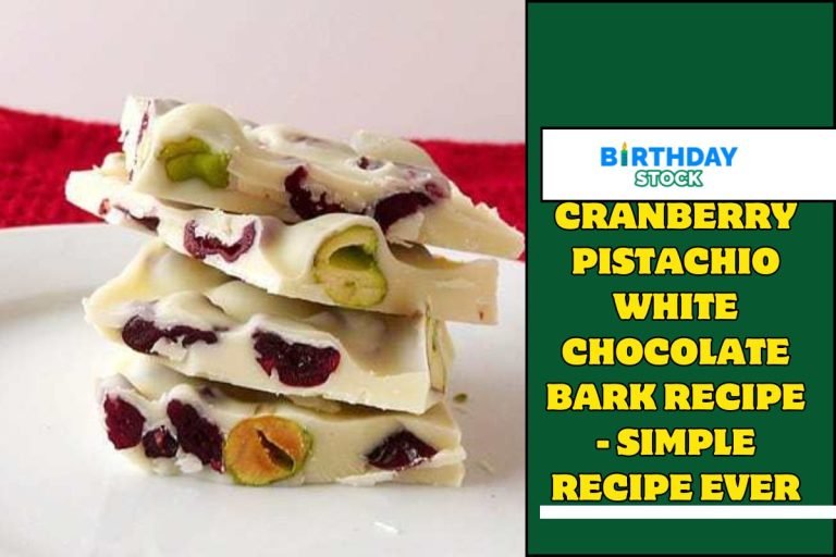 Cranberry Pistachio White Chocolate Bark Recipe - Simple Recipe Ever