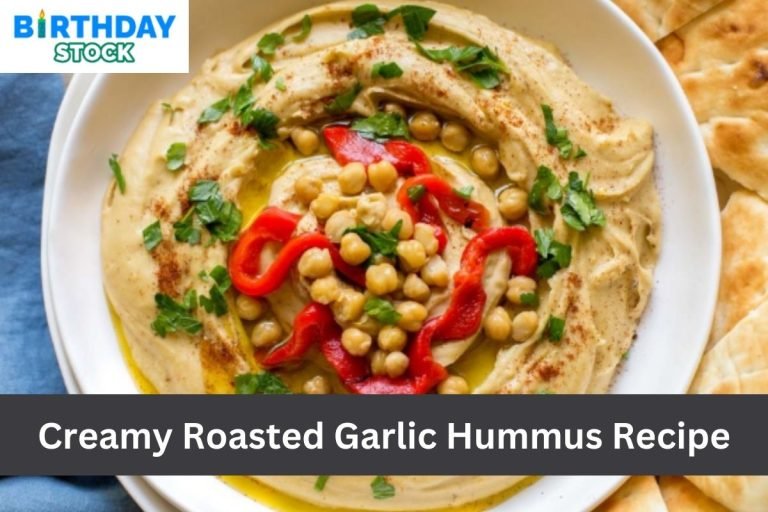 Creamy Roasted Garlic Hummus Recipe