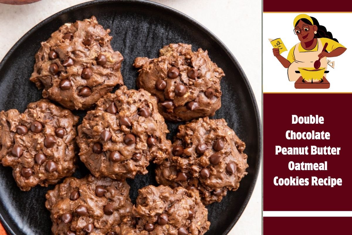 Double Chocolate Peanut Butter Oatmeal Cookies Recipe
