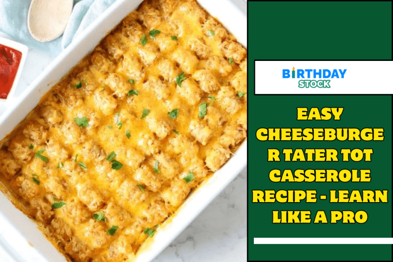 Easy Cheeseburger Tater Tot Casserole Recipe - Learn like a Pro