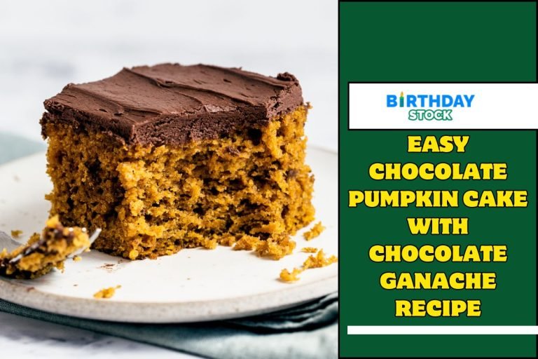 Easy Chocolate Pumpkin Cake With Chocolate Ganache Recipe