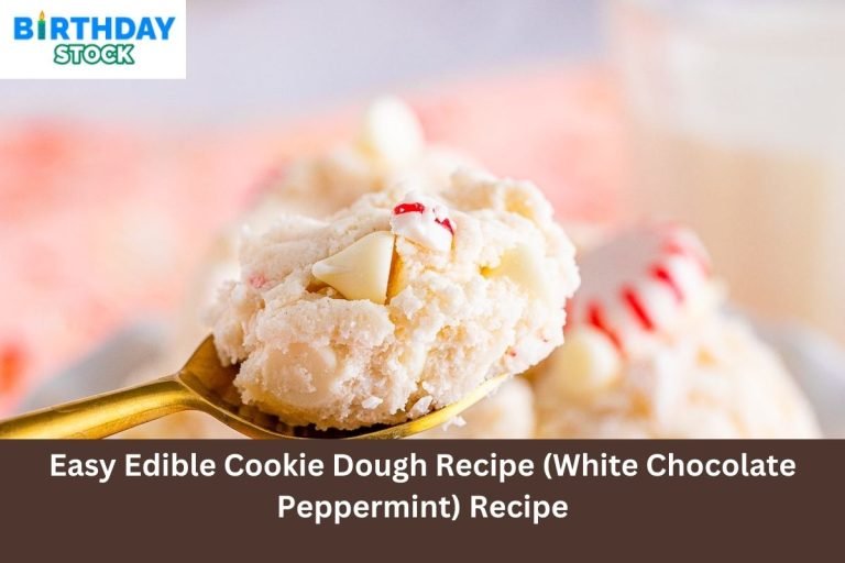 Easy Edible Cookie Dough Recipe (White Chocolate Peppermint) Recipe 
