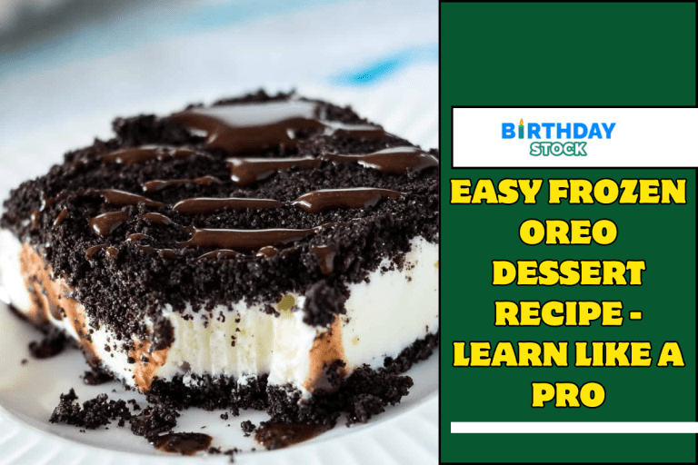 Easy Frozen Oreo Dessert Recipe - Learn like a Pro