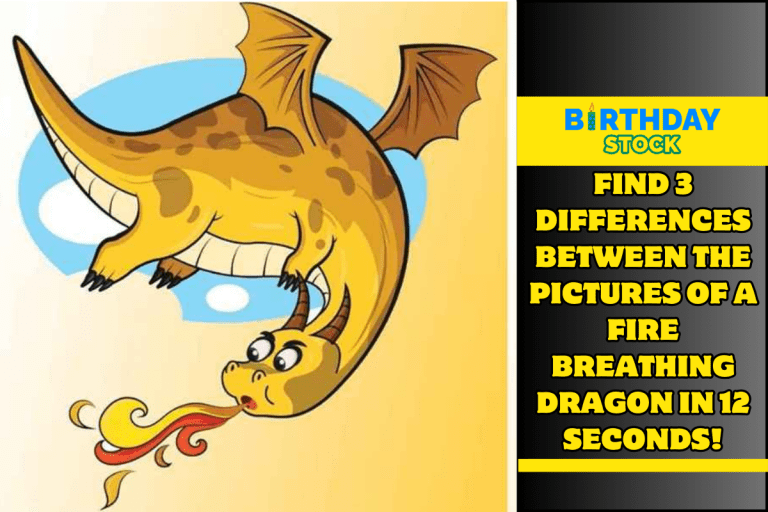 Find 3 differences between the pictures of a fire breathing dragon in 12 seconds!