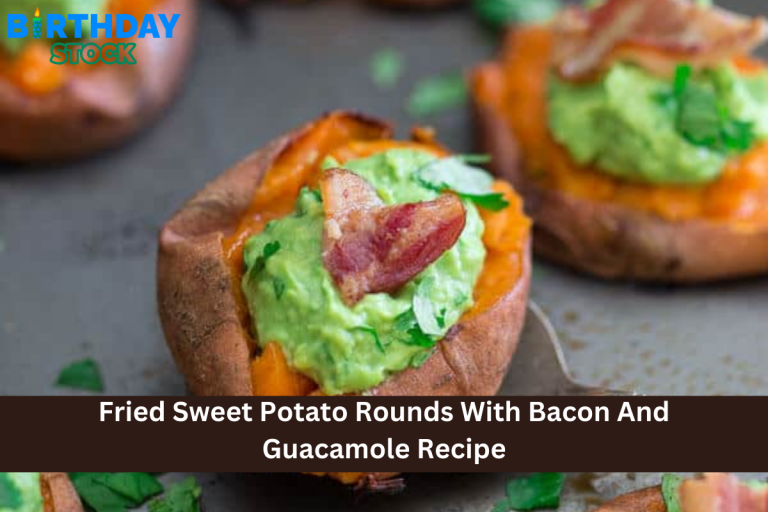 Fried Sweet Potato Rounds With Bacon And Guacamole Recipe