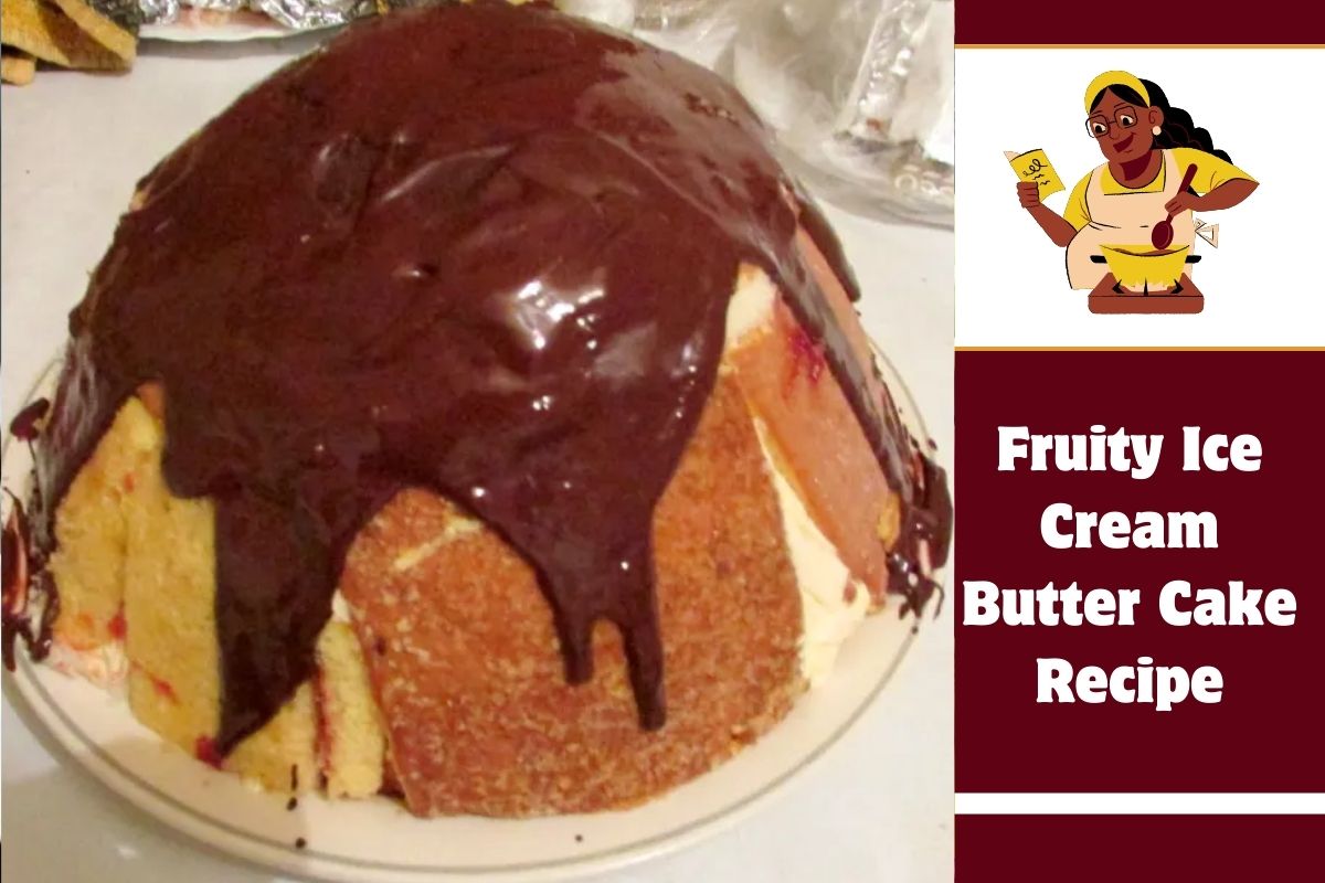 Fruity Ice Cream Butter Cake Recipe - Birthday Stock