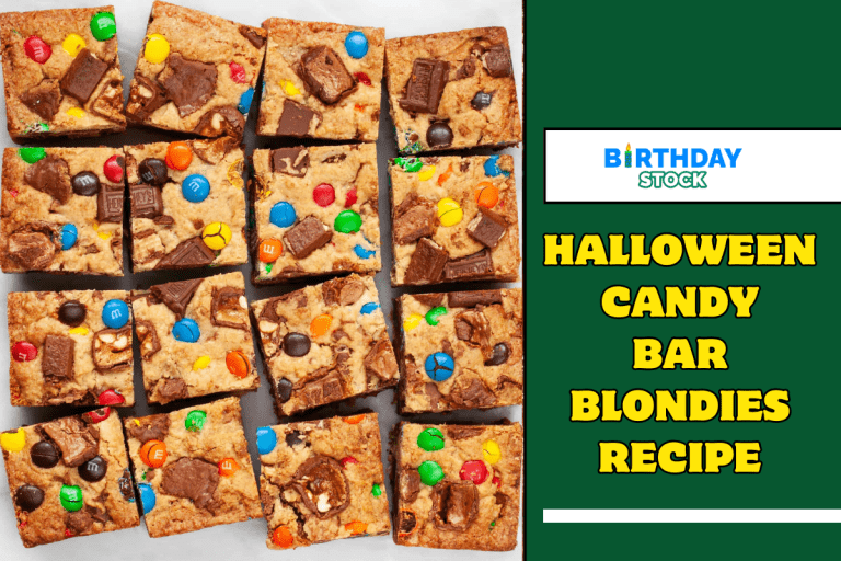 Halloween Candy Bar Blondies Recipe