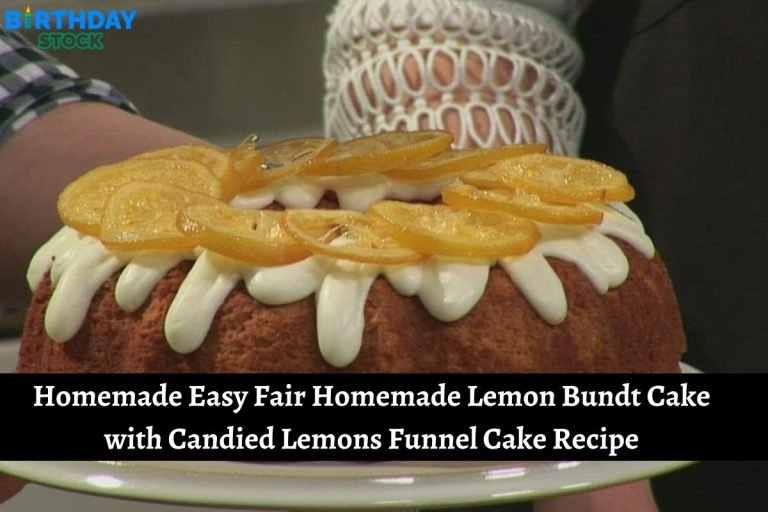 Homemade Lemon Bundt Cake with Candied Lemons
