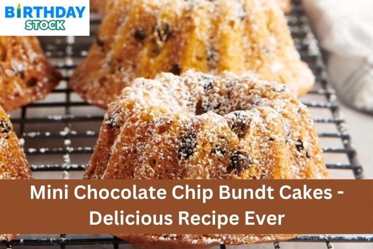 Mini Chocolate Chip Bundt Cakes - Delicious Recipe Ever