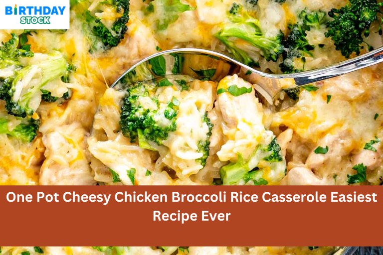 One Pot Cheesy Chicken Broccoli Rice Casserole Easiest Recipe Ever 